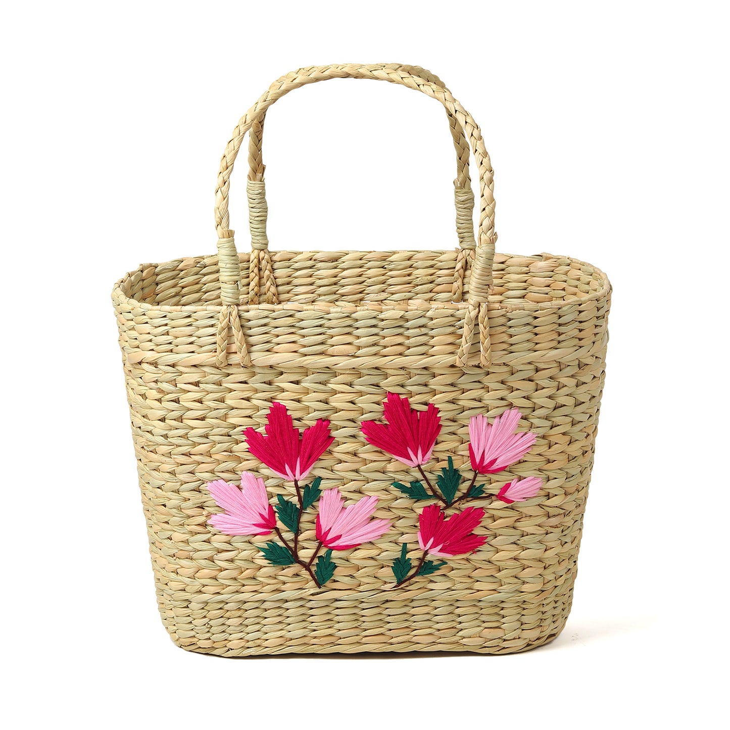 Seagrass Shopping Basket | Embroidery Basket