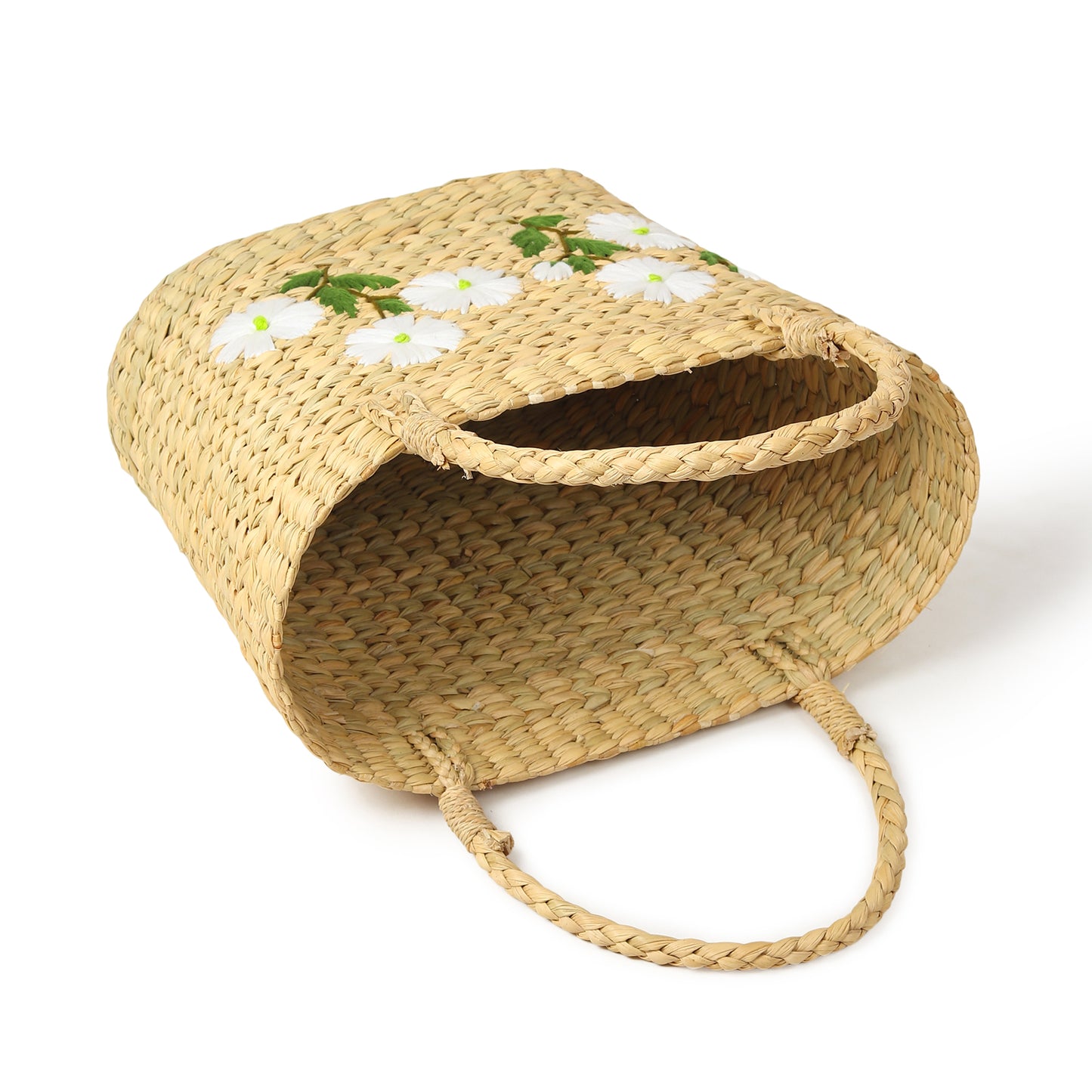 Seagrass Shopping Basket | Embroidery Basket