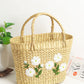 Seagrass Shopping Basket | Embroidery Basket