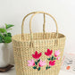 Seagrass Shopping Basket | Embroidery Basket