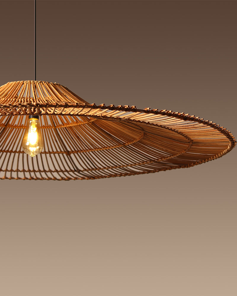 Rattan Cafe Lamp | Cane Chandelier Lamp