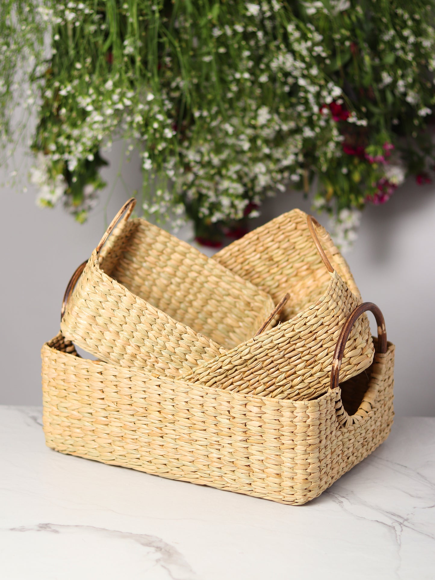 Cane Handle Fruit Hamper Basket