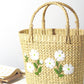 Seagrass Shopping Basket | Embroidery Basket