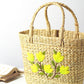 Seagrass Shopping Basket | Embroidery Basket