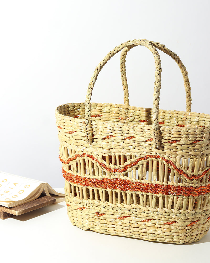 Seagrass Jali Shopping Basket