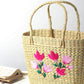 Seagrass Shopping Basket | Embroidery Basket