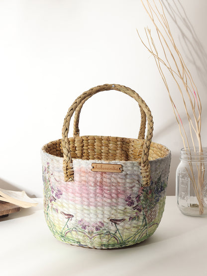 Seagrass Fruit Basket | Round Hamper Basket