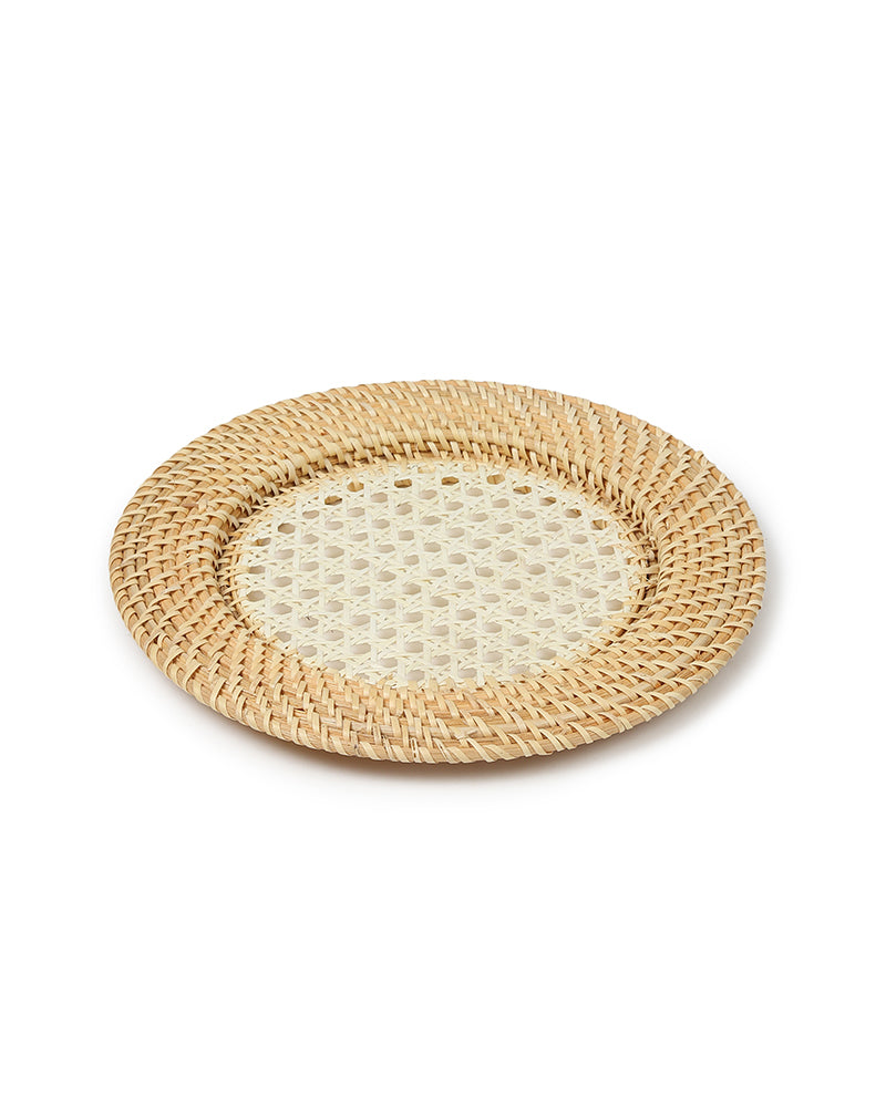 Cane Webbing Plate Liner | Decorative Placemats for Dining & Living Room | Round Table Decor