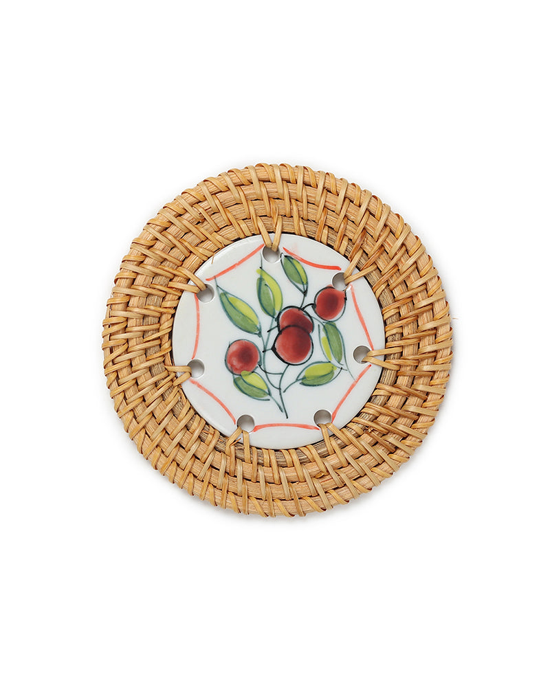 Rattan Coasters Set of 6 with Storage Box | Stylish Tea Coasters for Home Decor