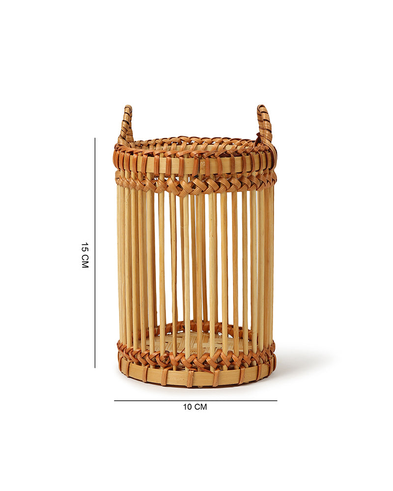 Bamboo Tealight Holder | Light Holder for Indoor/Outdoor Décor | Tabletop Tealight Holder