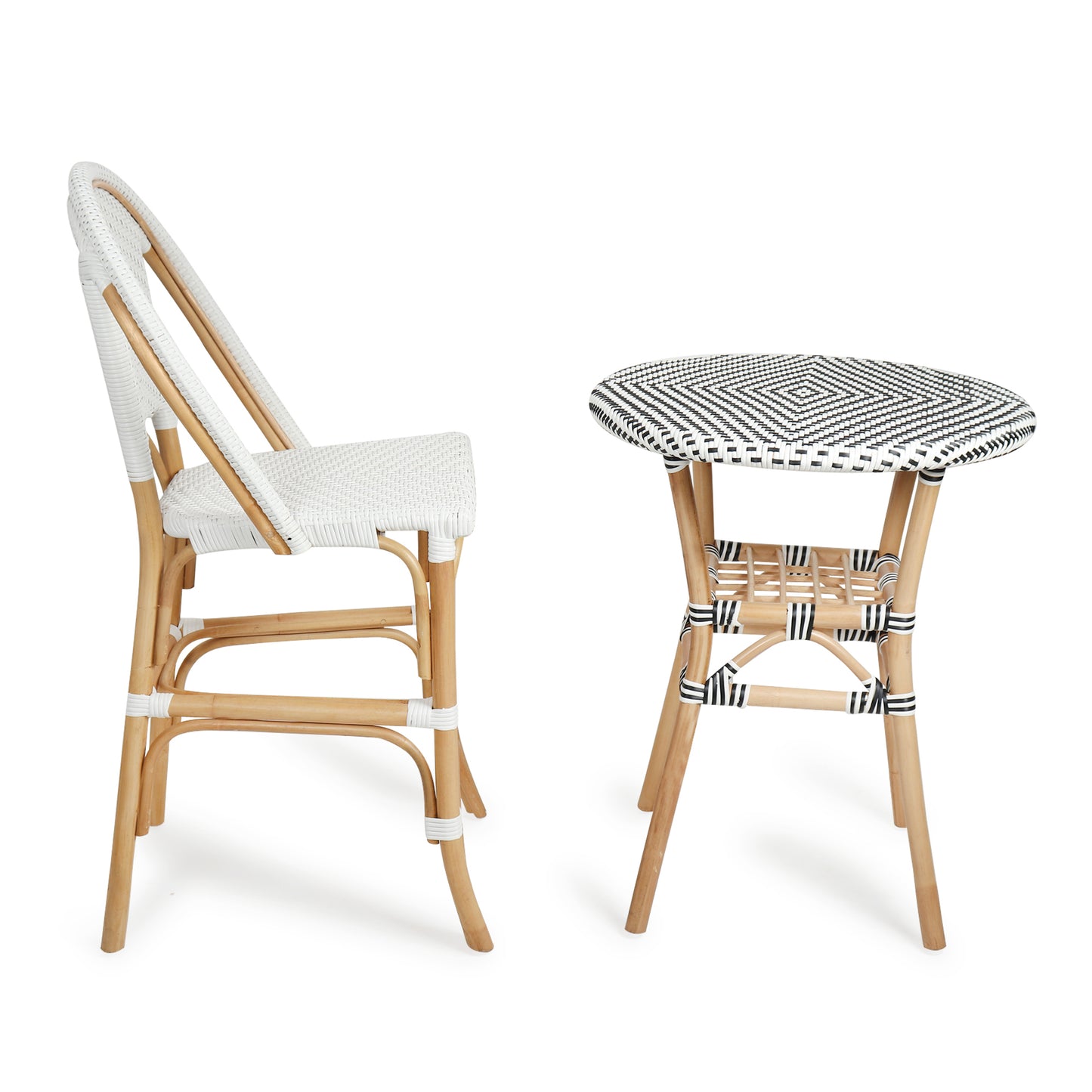 Cane Outdoor Table Chair Set