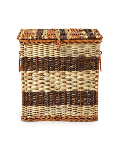 Wicker Laundry Basket With Lid