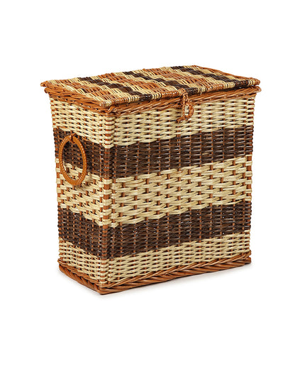 Wicker Laundry Basket With Lid