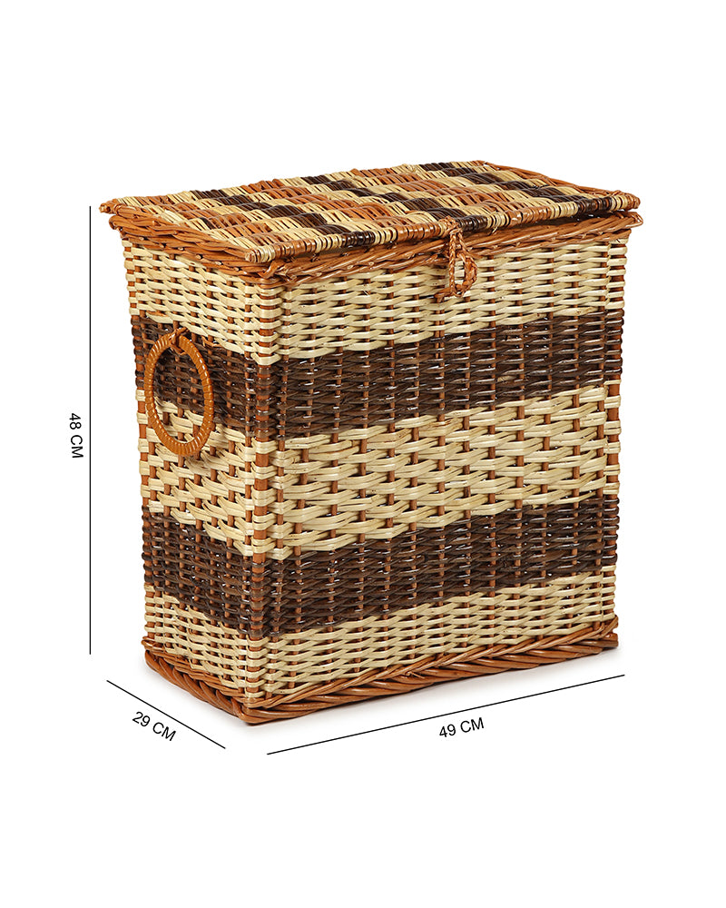 Wicker Laundry Basket With Lid