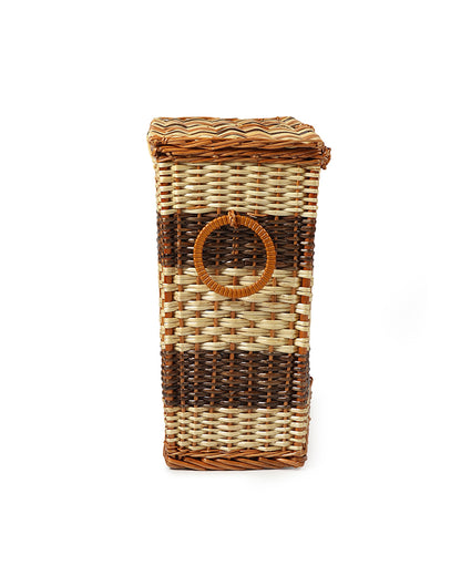 Wicker Laundry Basket With Lid