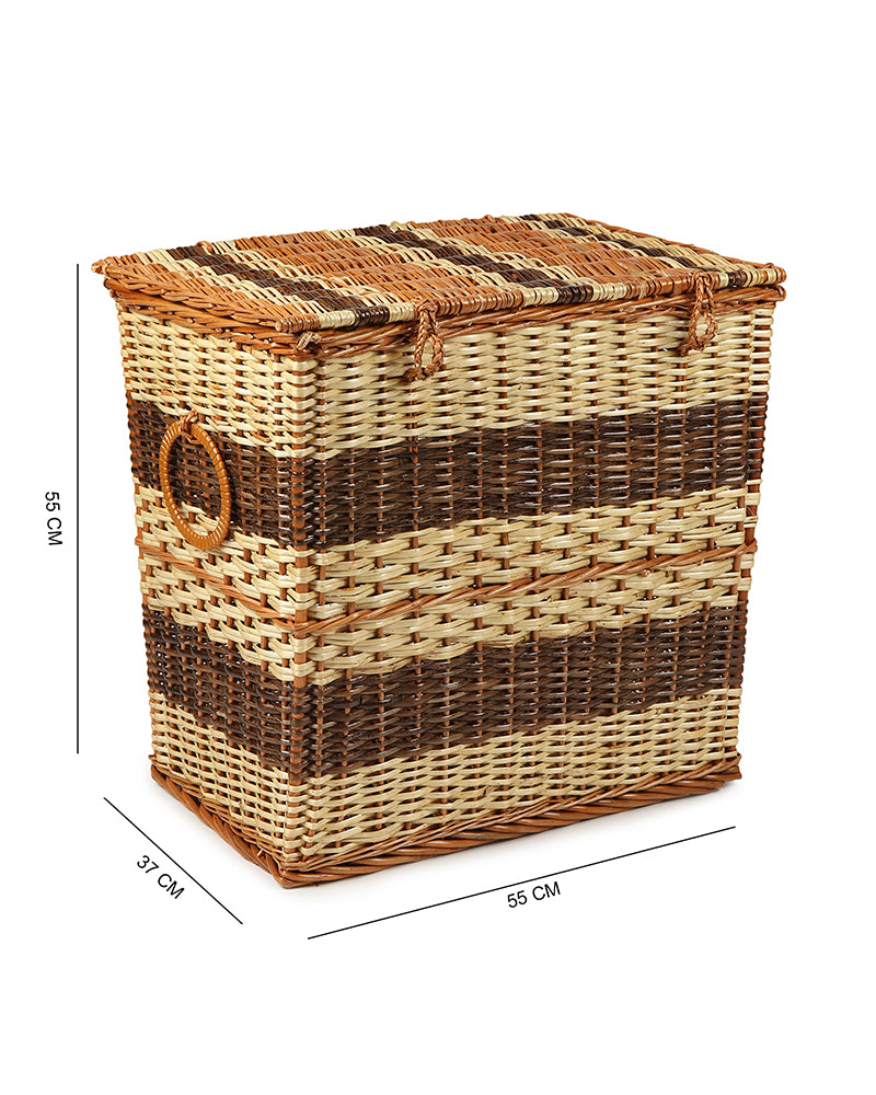 Wicker Laundry Basket With Lid