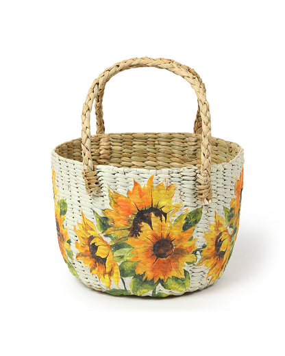 Seagrass Fruit Basket | Round Hamper Basket