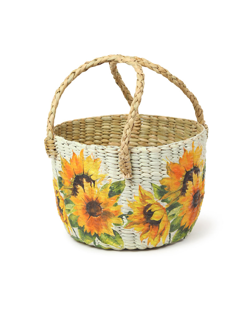 Seagrass Fruit Basket | Round Hamper Basket