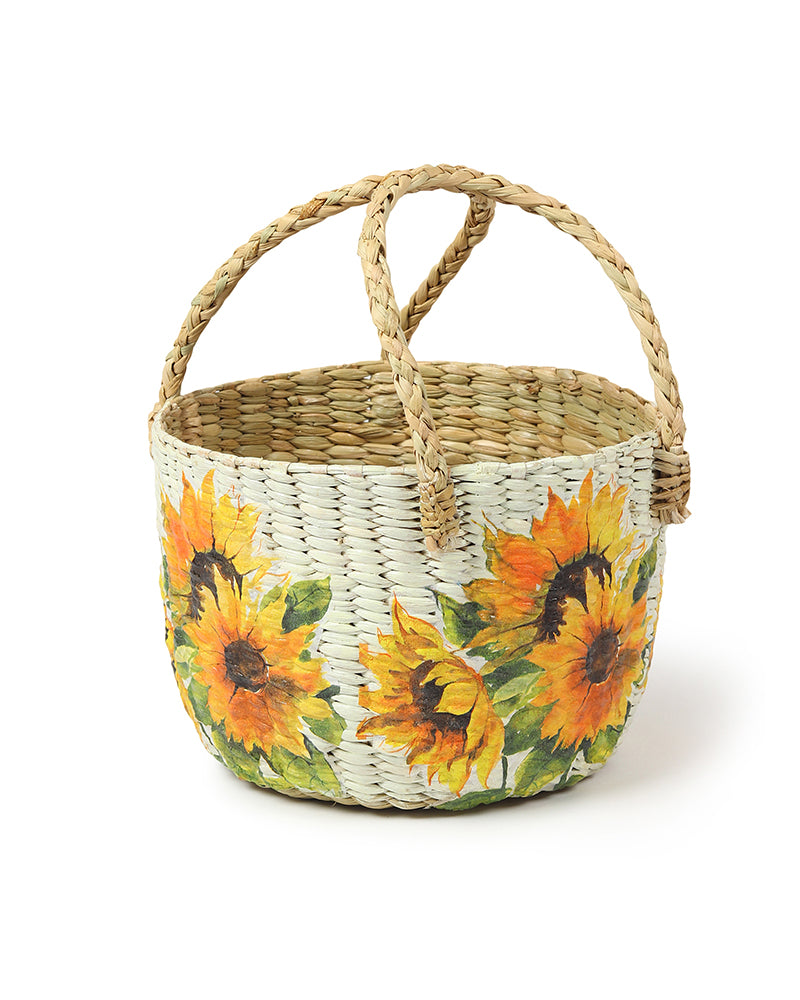 Seagrass Fruit Basket | Round Hamper Basket