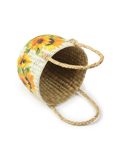 Seagrass Fruit Basket | Round Hamper Basket