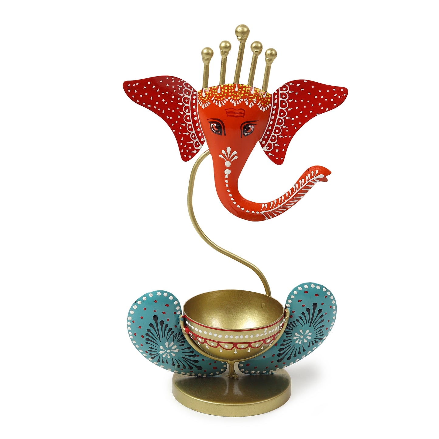 Lord Ganesha Idol Tea Light Holder | Tea Light Holder for Home Decoration, Pooja Room | Corporate Gift Items