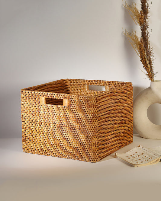 Seagrass Shelf Basket with Handles