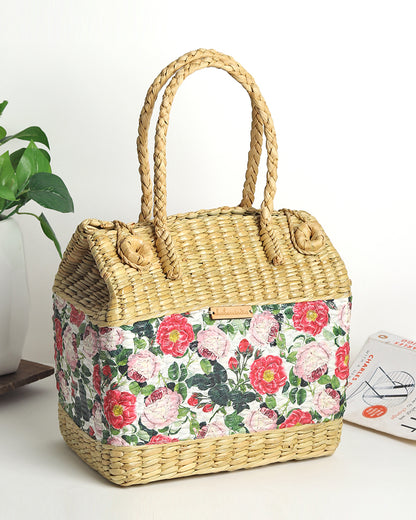 Seagrass Picnic Basket | Tiffin Basket Bag |Travel Basket