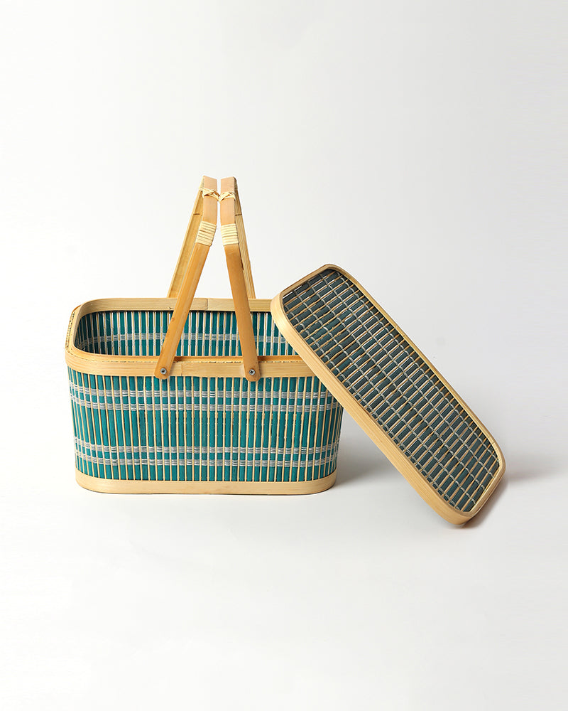 Bamboo Picnic Basket 