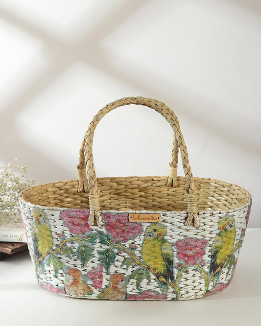 Seagrass Gift Hamper Basket | Seagrass Oval Fruit Basket | Gift Basket