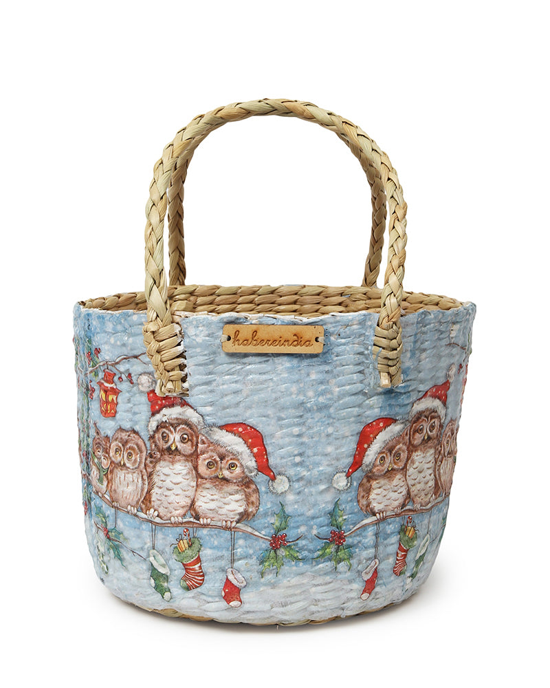 Round Hamper Basket | Seagrass Fruit Basket