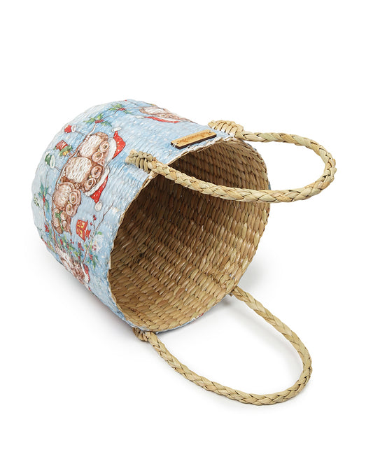 Round Hamper Basket | Seagrass Fruit Basket