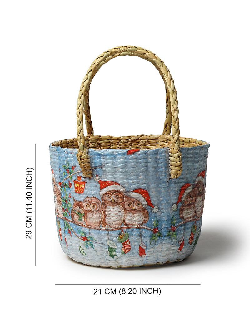 Round Hamper Basket | Seagrass Fruit Basket