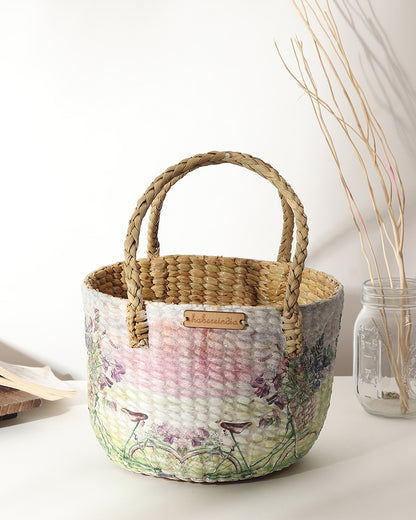 Seagrass Fruit Basket | Round Hamper Basket