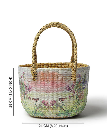 Seagrass Fruit Basket | Round Hamper Basket