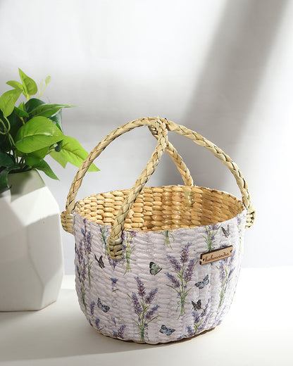 Round Hamper Basket | Seagrass Fruit Basket