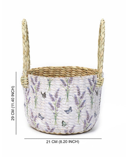 Round Hamper Basket | Seagrass Fruit Basket