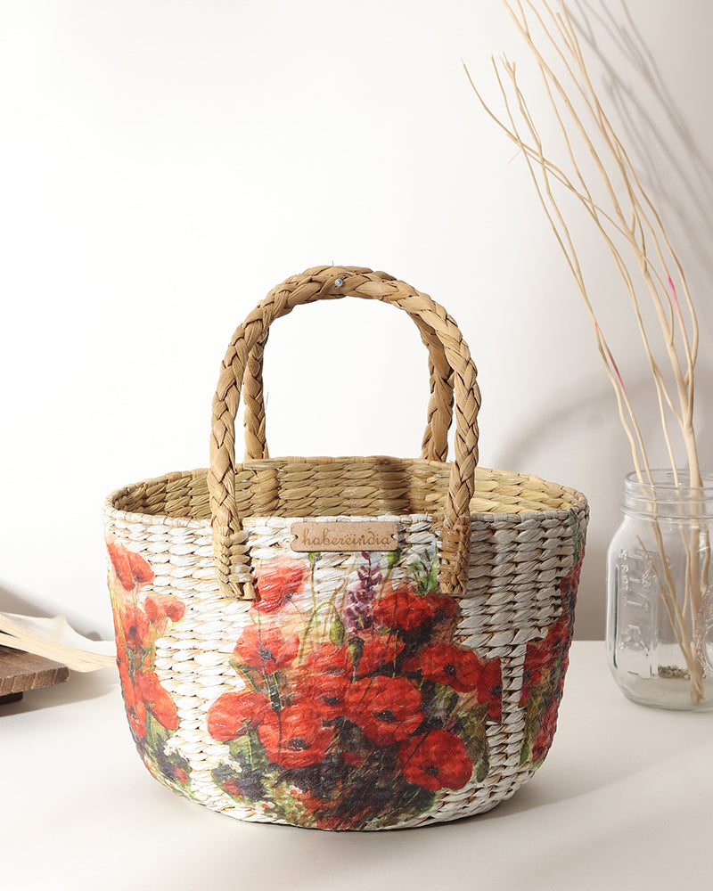 Seagrass Fruit Basket | Round Hamper Basket