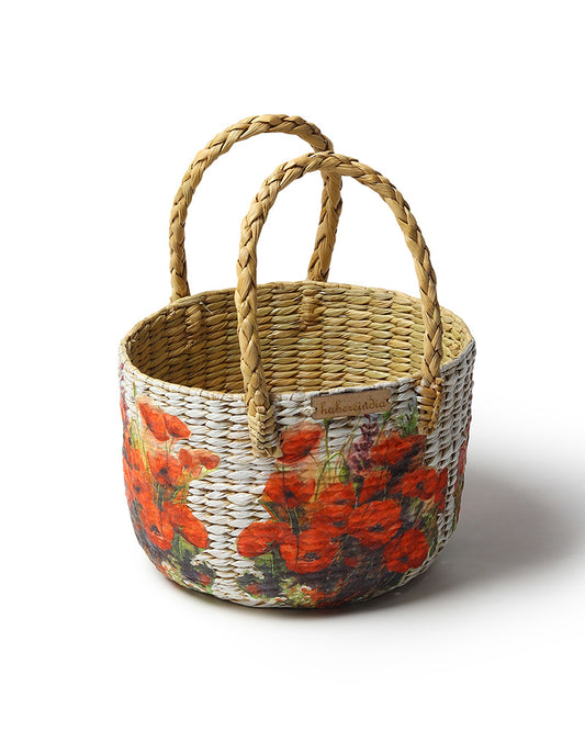 Seagrass Fruit Basket | Round Hamper Basket