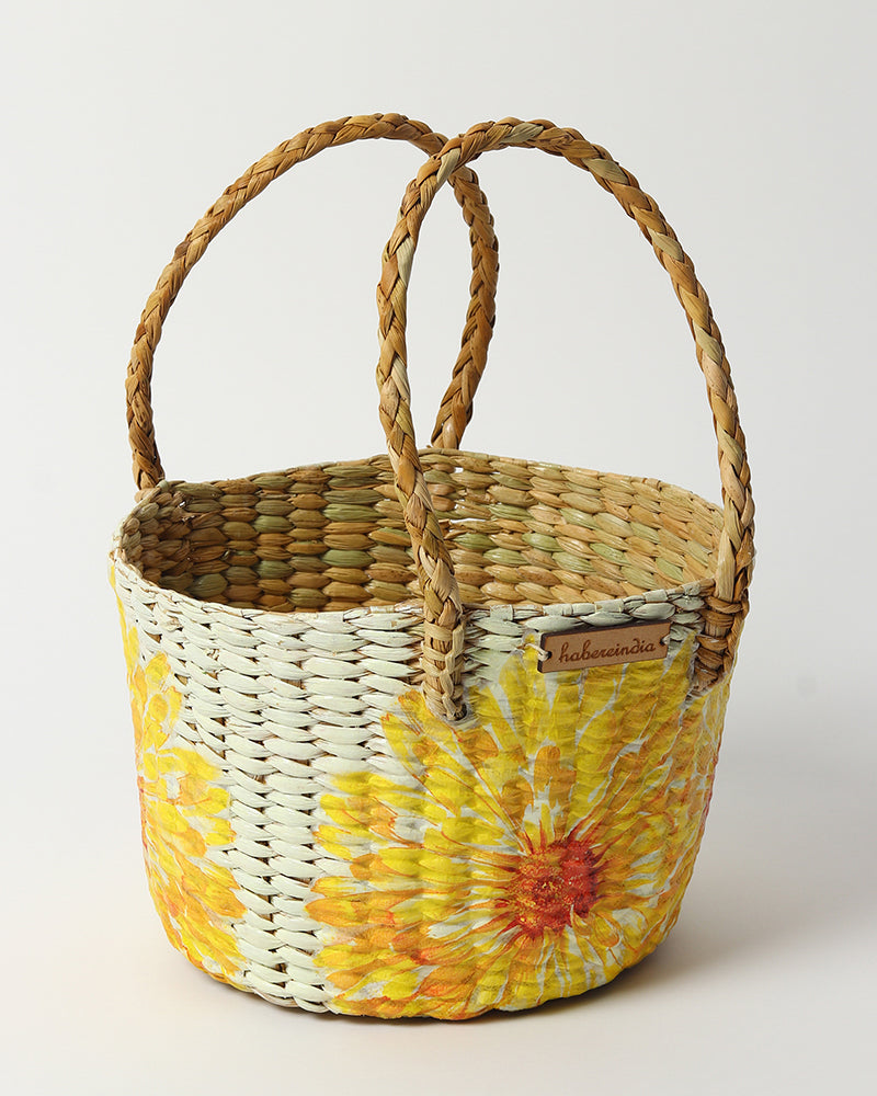 Seagrass Fruit Basket | Round Hamper Basket