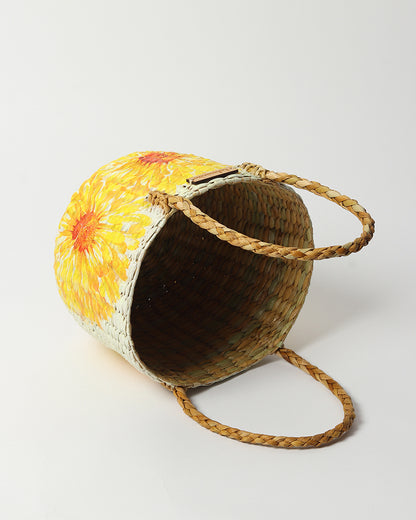 Seagrass Fruit Basket | Round Hamper Basket