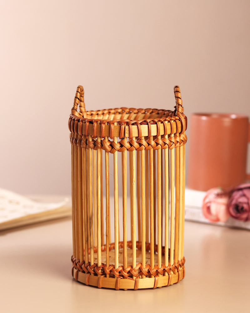 Bamboo Tealight Holder | Light Holder for Indoor/Outdoor Décor | Tabletop Tealight Holder