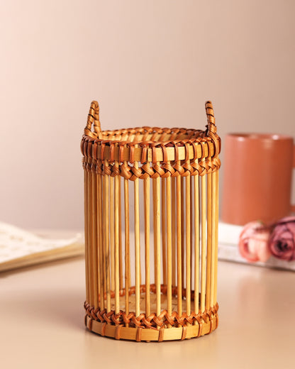 Bamboo Tealight Holder | Light Holder for Indoor/Outdoor Décor | Tabletop Tealight Holder