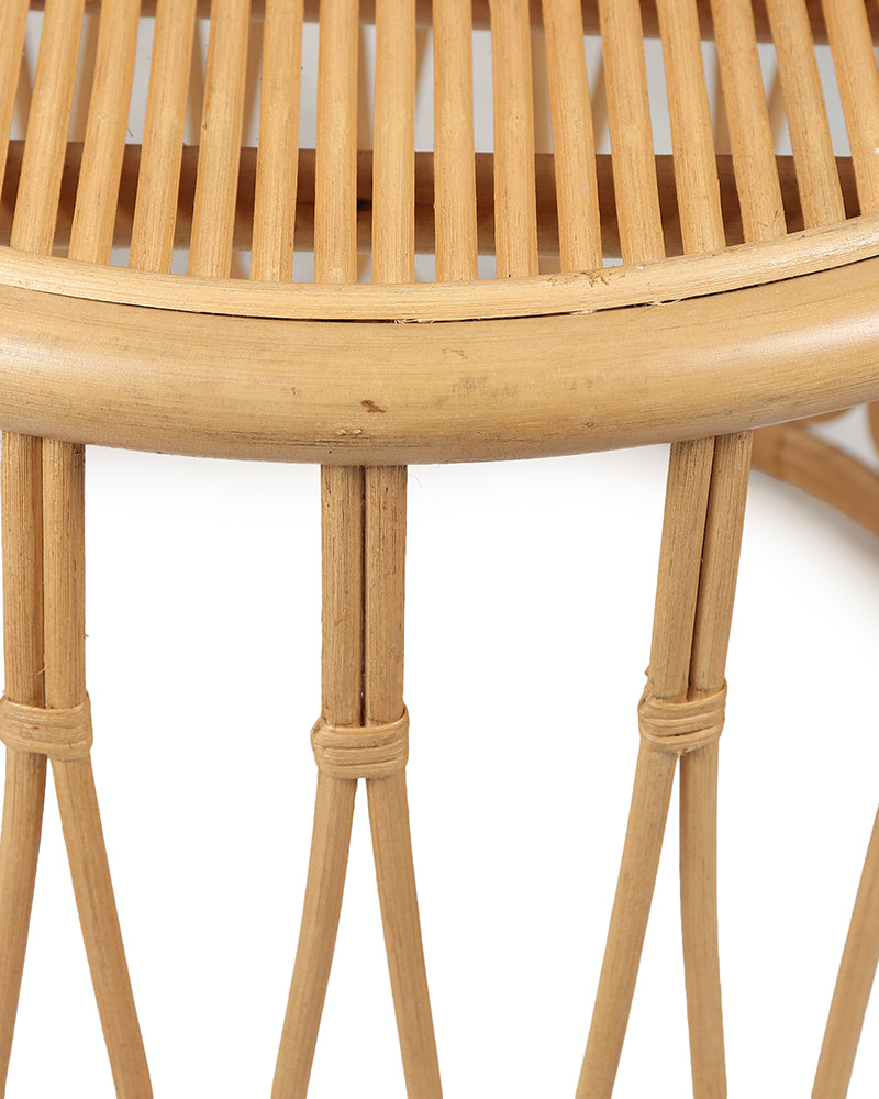 Malibu Rattan Table | Cane Round Table | Rattan Stool | Side Table