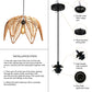 Rattan Cafe Lamp | Cane Chandelier Lamp