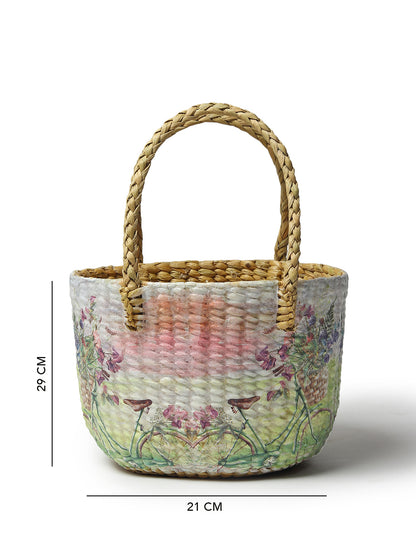 Seagrass Fruit Basket | Round Hamper Basket