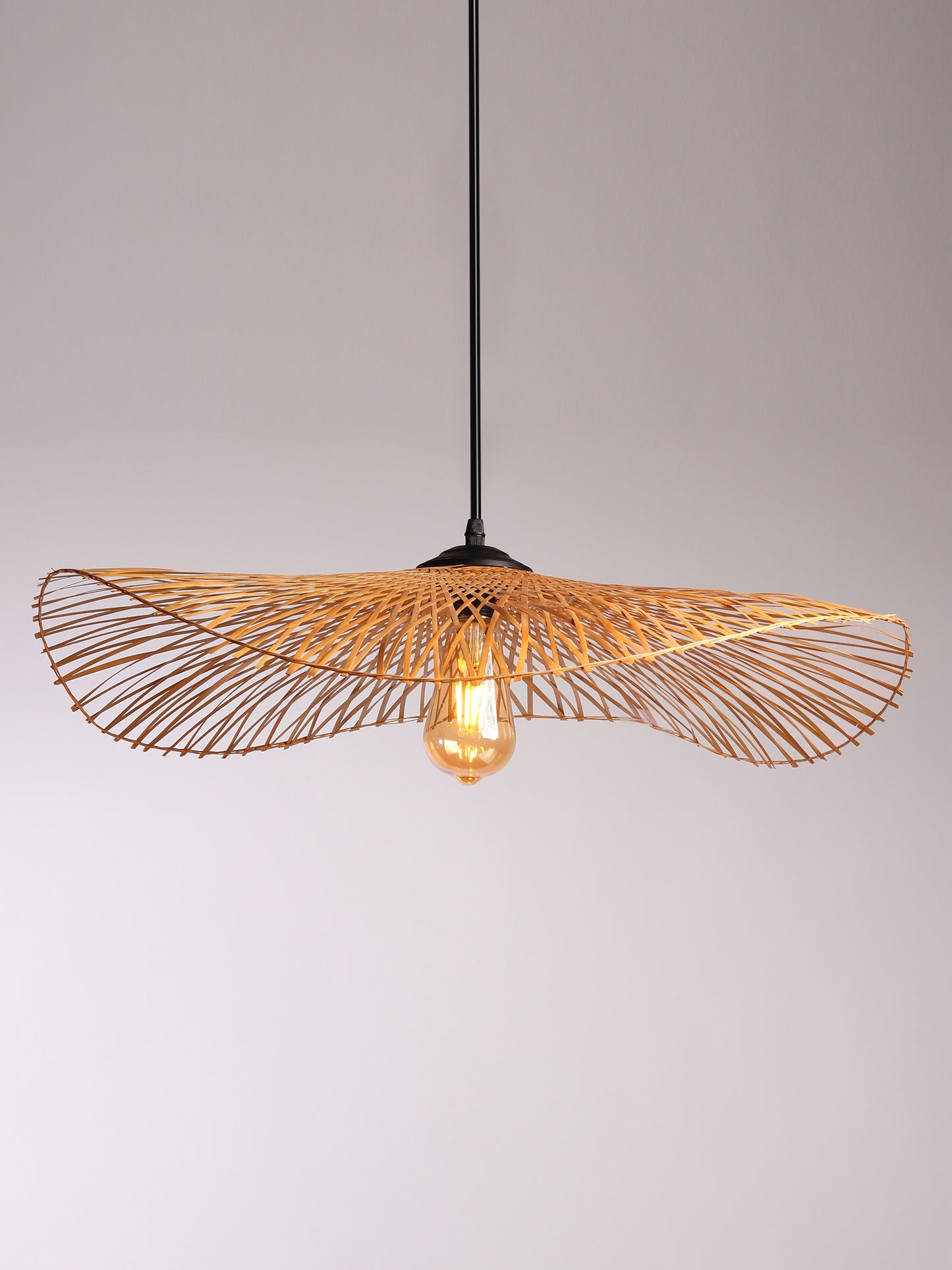 Bamboo Rattan Pendant Lampshade - Lattice