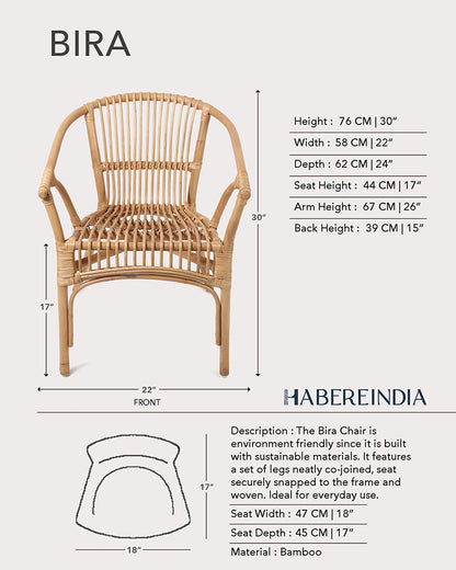 Bira Bamboo Chair | Cane Chair | Chair for living room