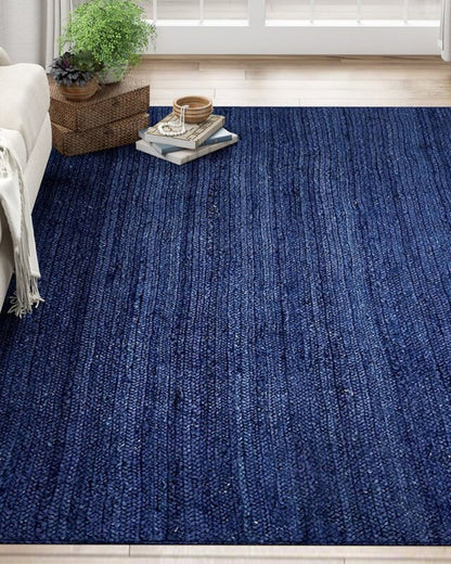 Jute Blue Area Carpet 