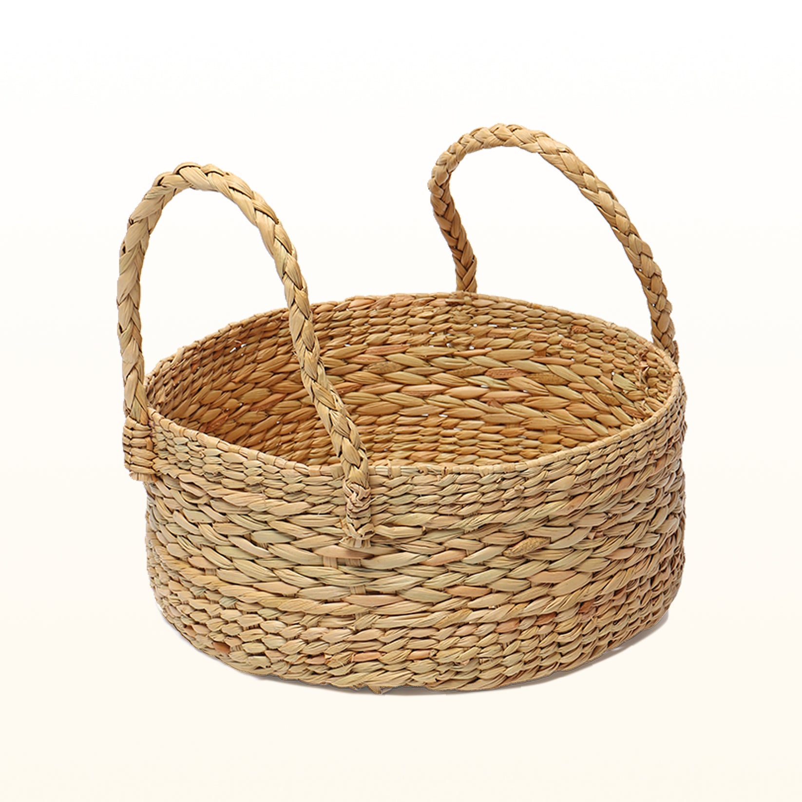 Seagrass Round Hamper Basket 