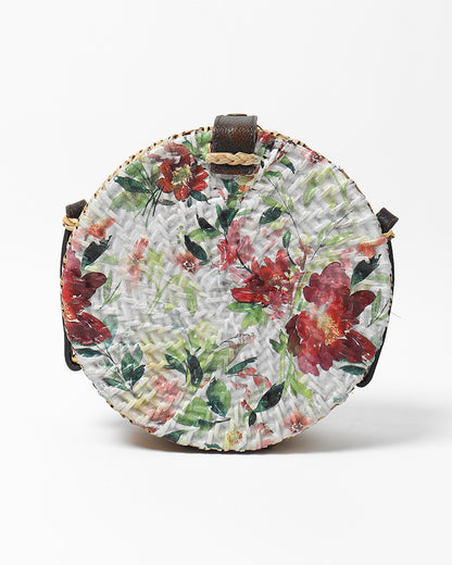 Round Rattan Sling Bag